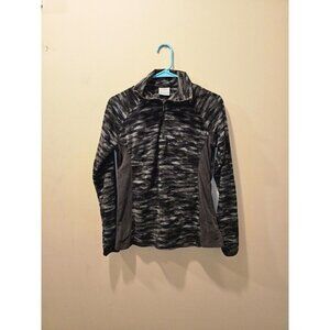 Women's Columbia 1/2 Zip Jacket Fleece Pullover Grey/Black Camo Size‎ Small